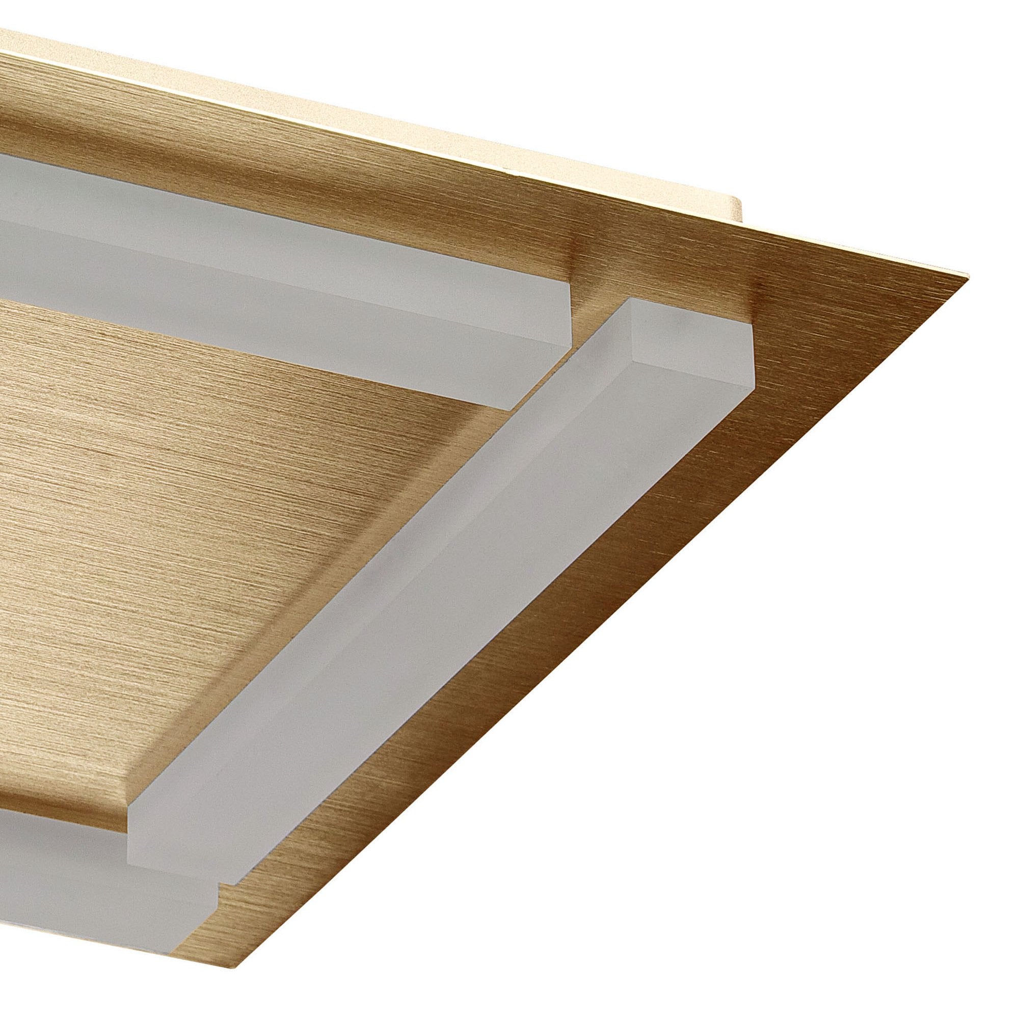 M8312/1 Verona Square Ceiling 4 Light 20W LED Satin Gold/Frosted Acrylic