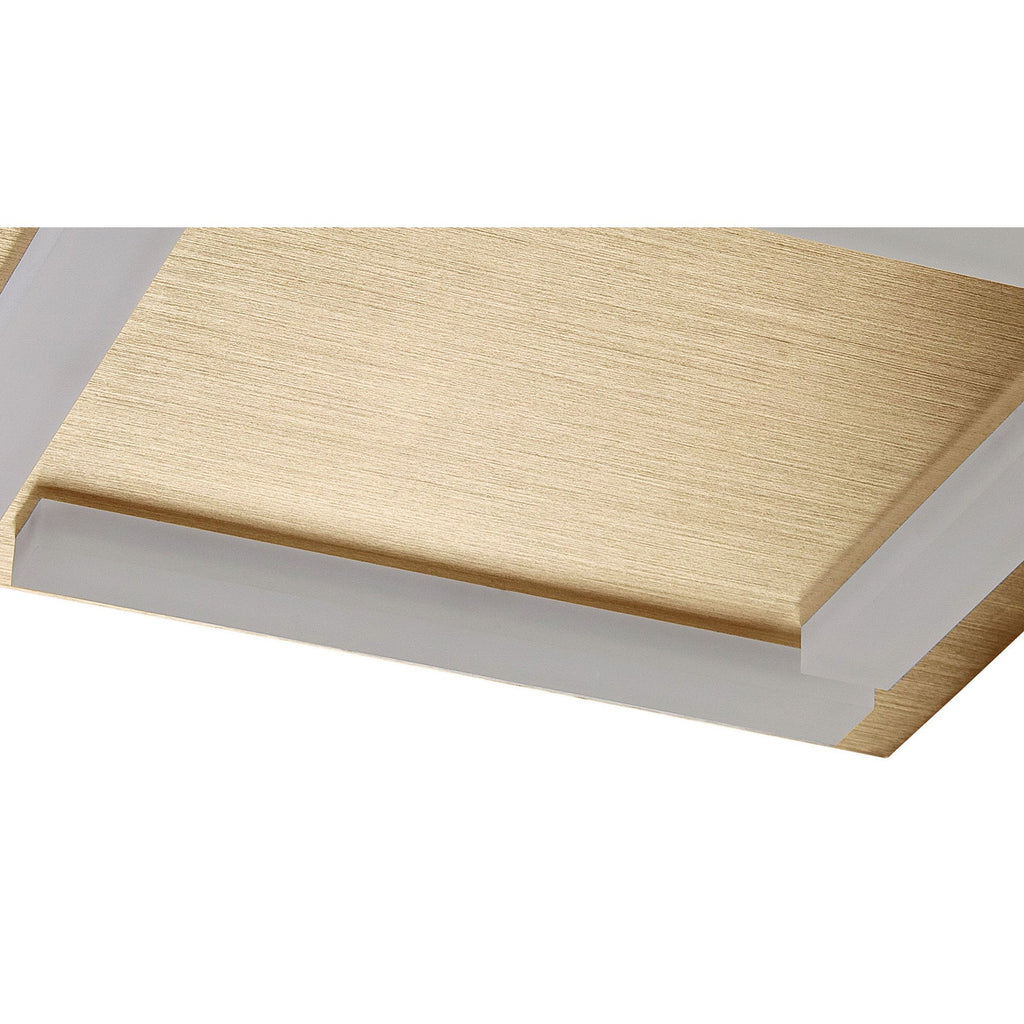 M8312/1 Verona Square Ceiling 4 Light 20W LED Satin Gold/Frosted Acrylic