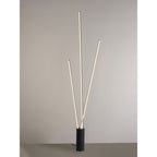 M7348 Vertical 3 Light Floor Lamp 60W LED Dimmable Black