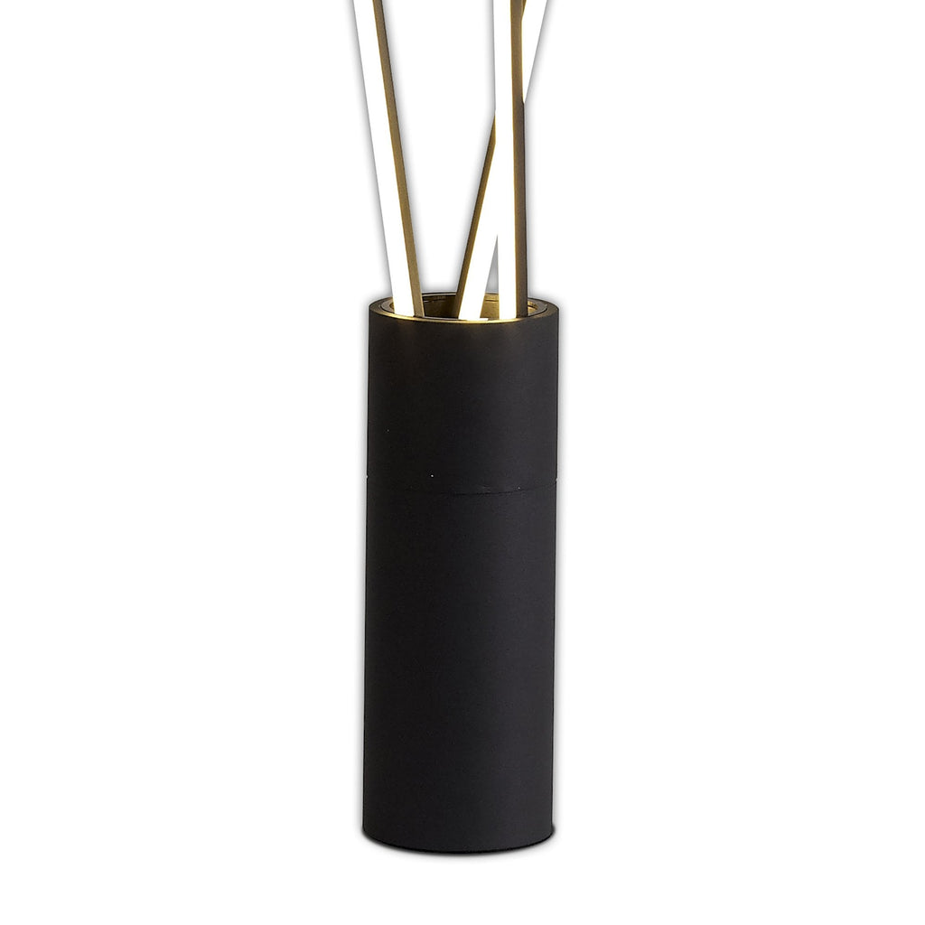 M7348 Vertical 3 Light Floor Lamp 60W LED Dimmable Black