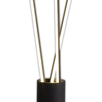 M7348 Vertical 3 Light Floor Lamp 60W LED Dimmable Black