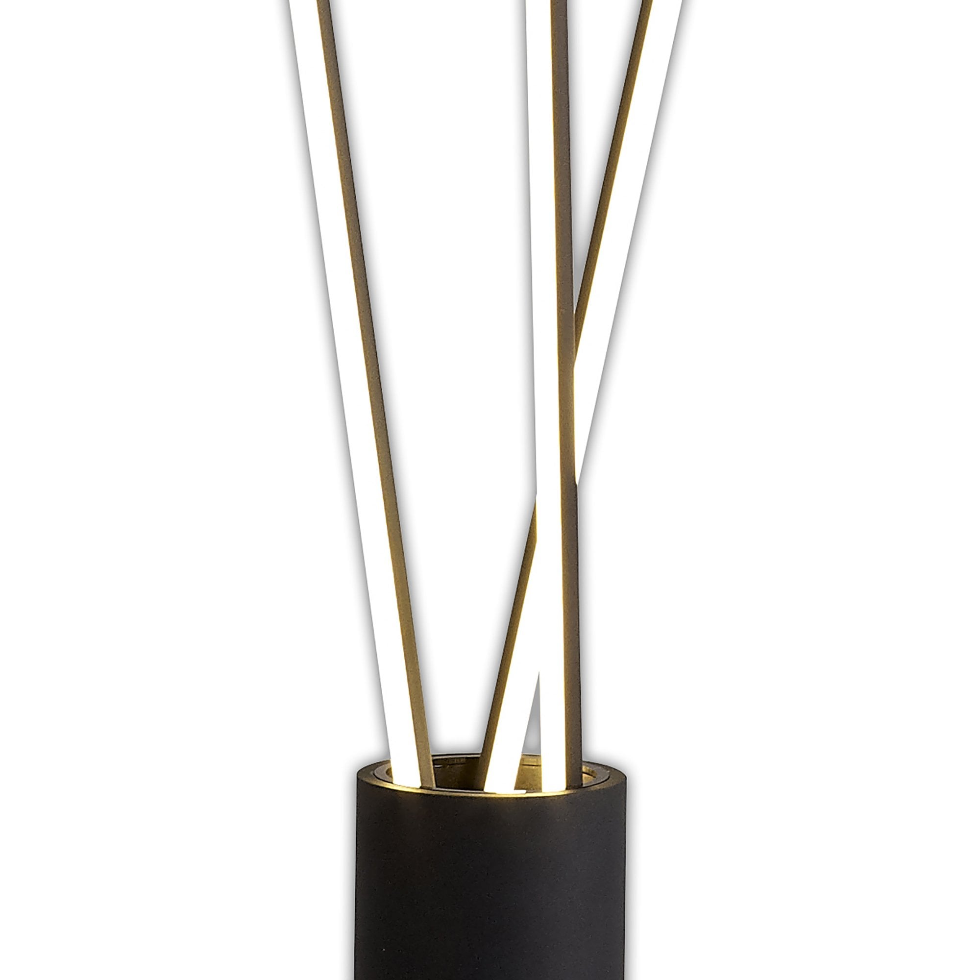 M7348 Vertical 3 Light Floor Lamp 60W LED Dimmable Black