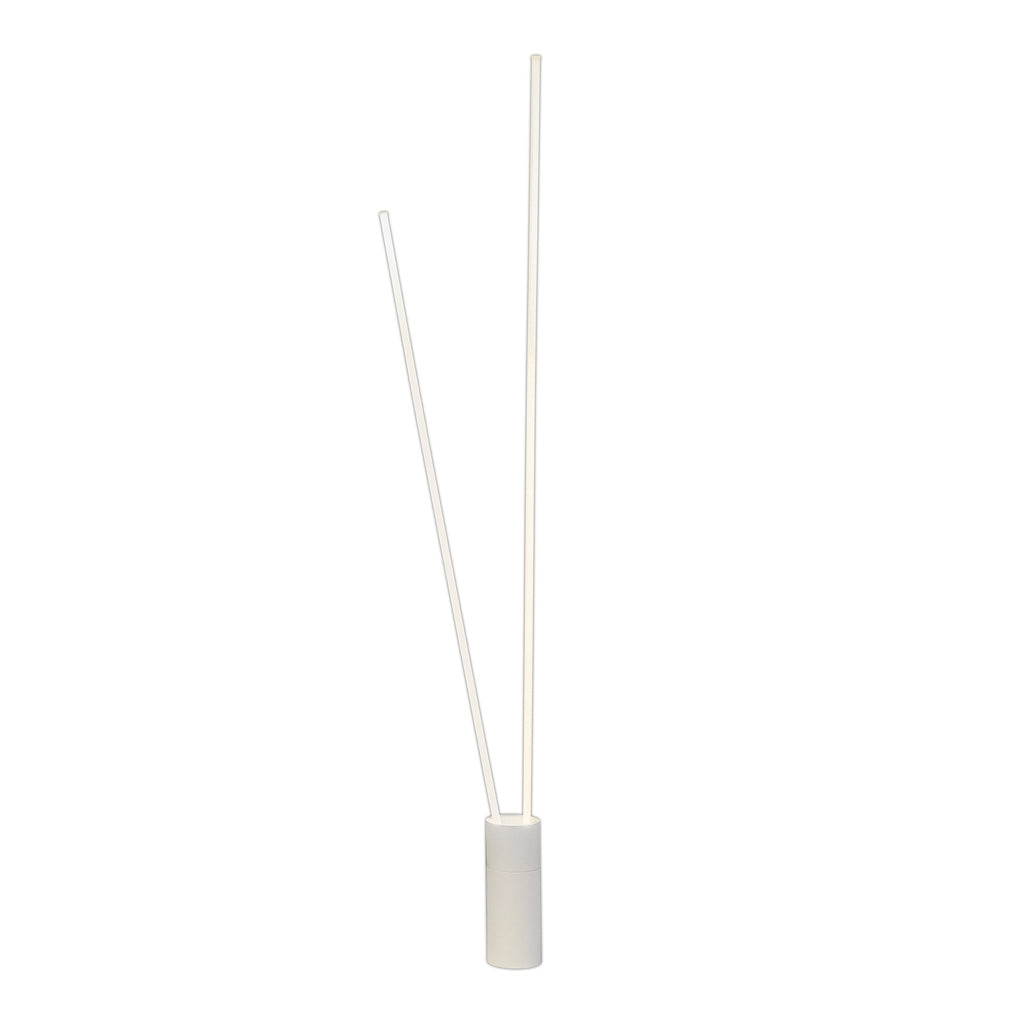 M7345 Vertical 2 Light Floor Lamp 44W LED Dimmable White