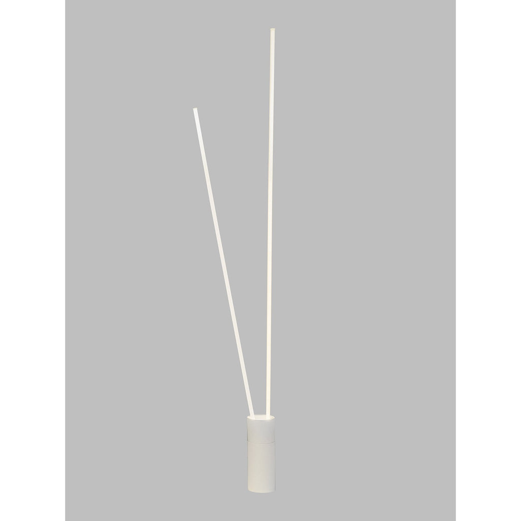 M7345 Vertical 2 Light Floor Lamp 44W LED Dimmable White