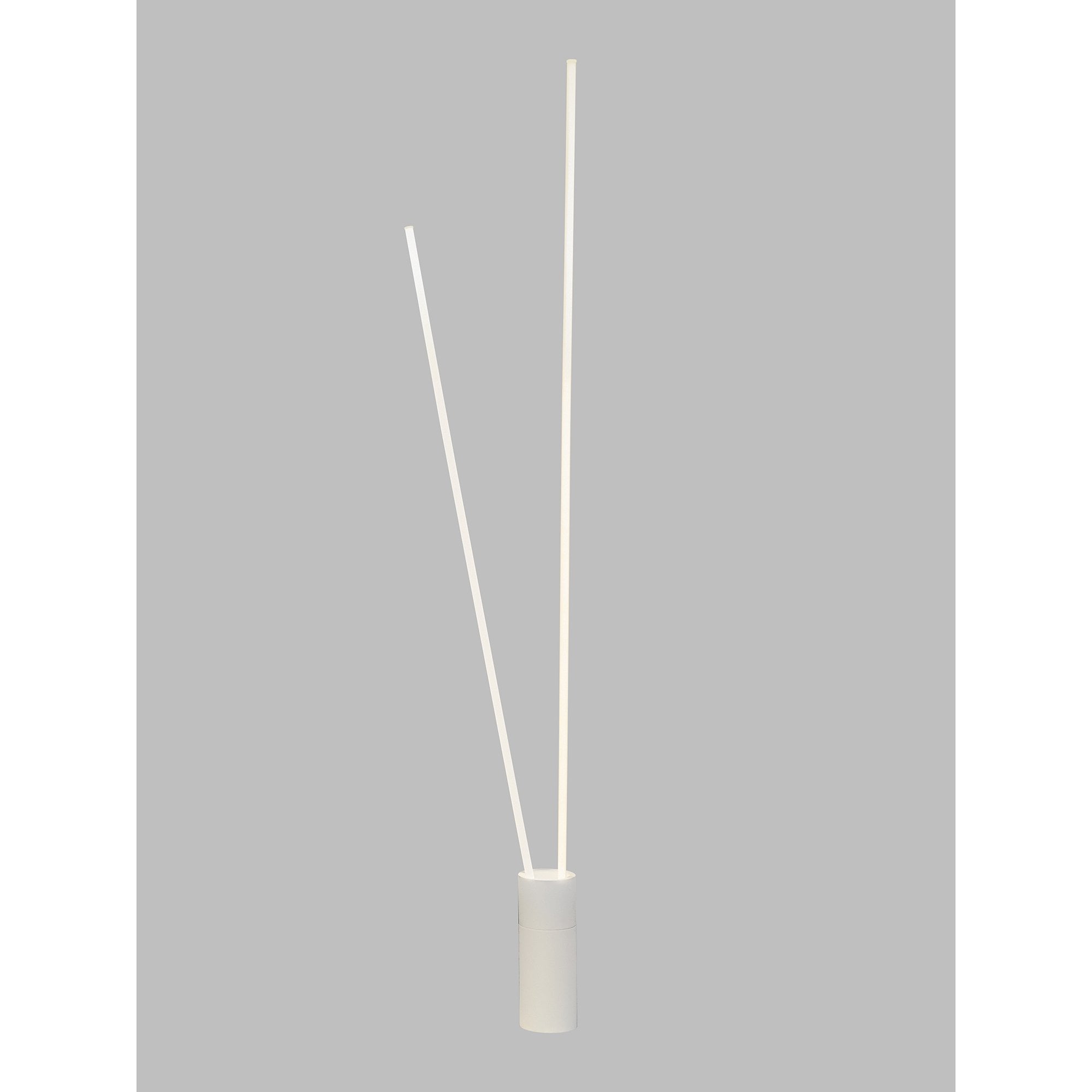 M7345 Vertical 2 Light Floor Lamp 44W LED Dimmable White