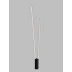 M7346 Vertical 2 Light Floor Lamp 44W LED Dimmable Black