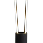 M7346 Vertical 2 Light Floor Lamp 44W LED Dimmable Black