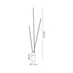 M7347 Vertical 3 Light Floor Lamp 60W LED Dimmable White