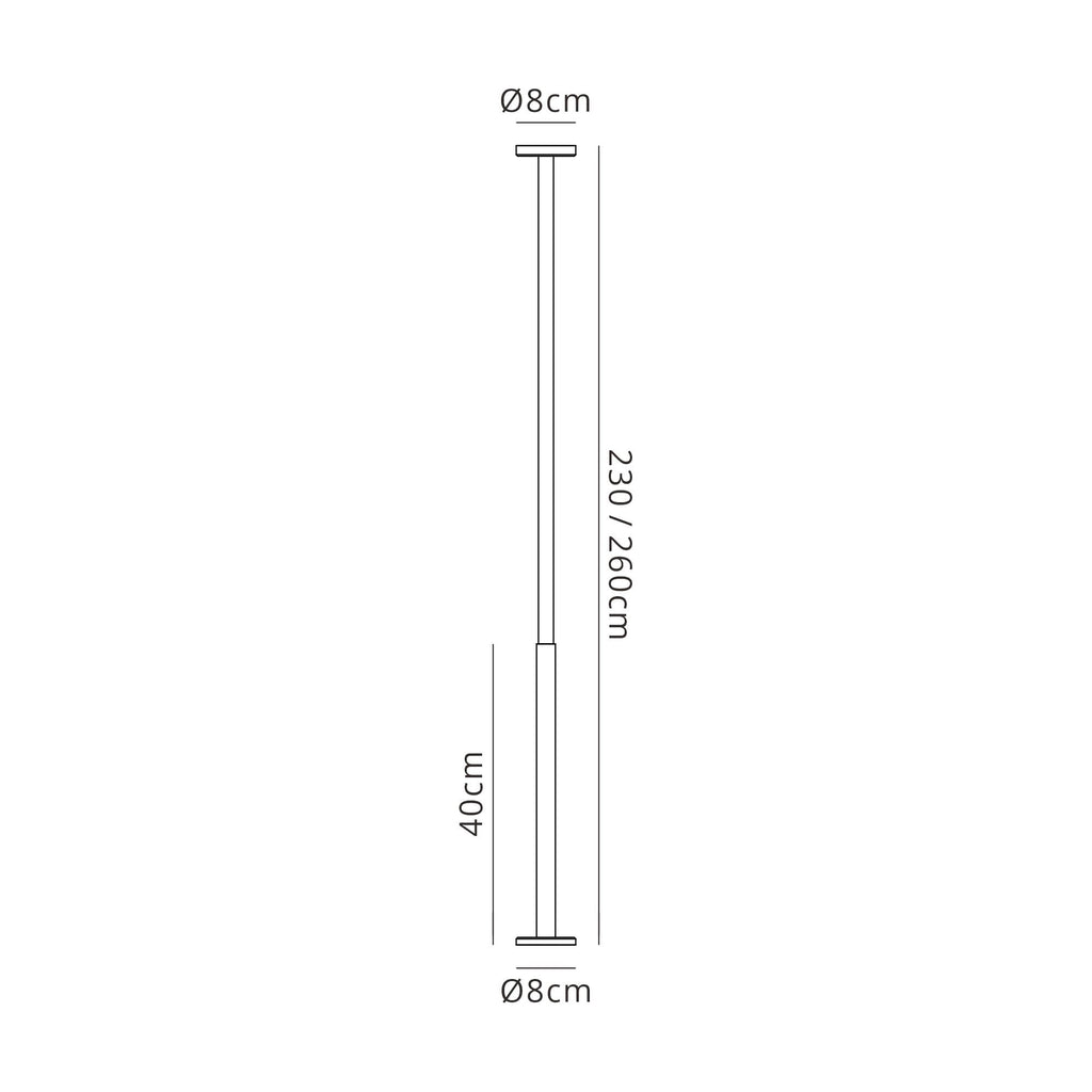 M7358 Vertical 1 Light Floor Lamp 36W LED Dimmable White