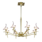 M0321PB Viena Telescopic Pendant Round 8 Light G9 Polished Brass