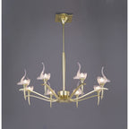 M0321PB Viena Telescopic Pendant Round 8 Light G9 Polished Brass