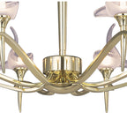 M0321PB Viena Telescopic Pendant Round 8 Light G9 Polished Brass