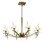 M0321AB Viena Telescopic Pendant Round 8 Light G9 Antique Brass