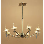 M0321AB Viena Telescopic Pendant Round 8 Light G9 Antique Brass