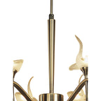M0321AB Viena Telescopic Pendant Round 8 Light G9 Antique Brass