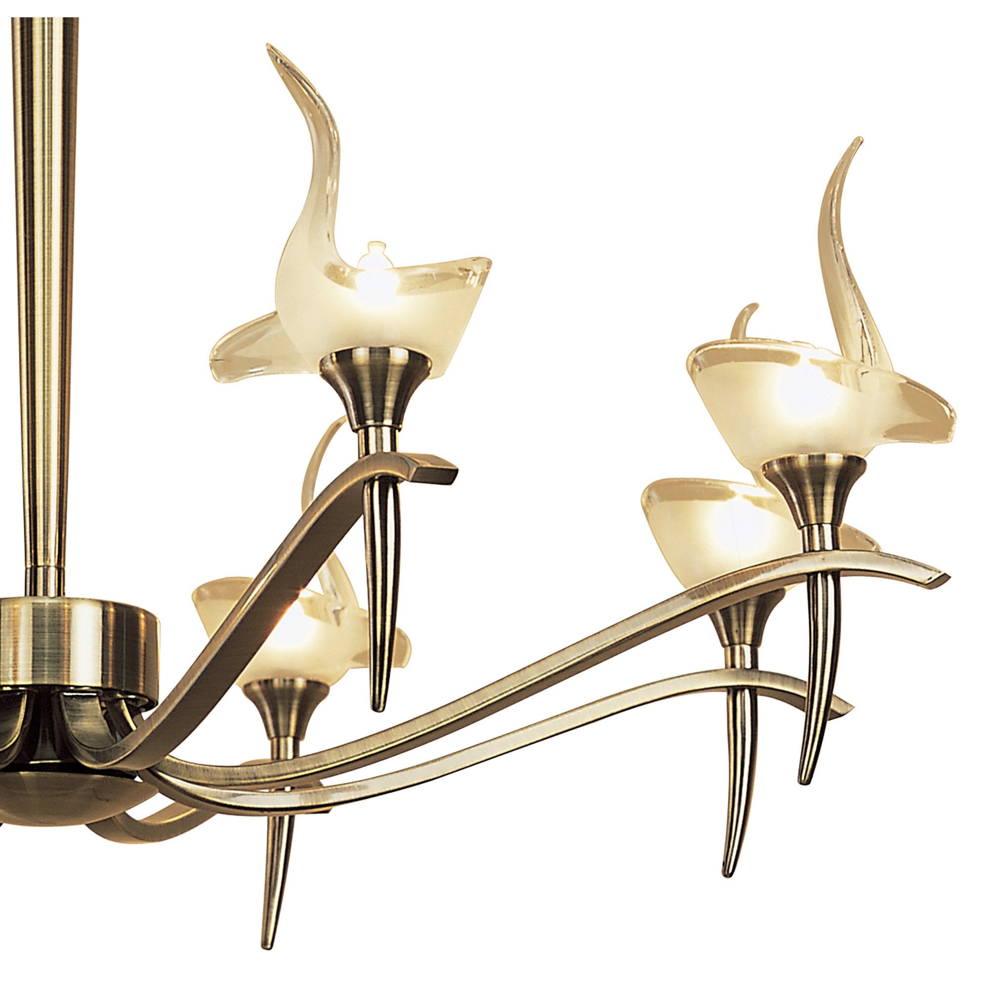 M0321AB Viena Telescopic Pendant Round 8 Light G9 Antique Brass