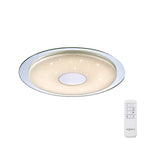 M5110 Virgin Flush 45cm Round 18W LED Remote Silver/Frosted Acrylic/Polished Chrome