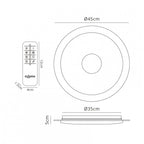 M5110 Virgin Flush 45cm Round 18W LED Remote Silver/Frosted Acrylic/Polished Chrome