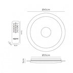 M5929 Virgin Sand Ceiling 45cm Round 18W LED 2700-6500K Tuneable Remote Control White/ Diamond