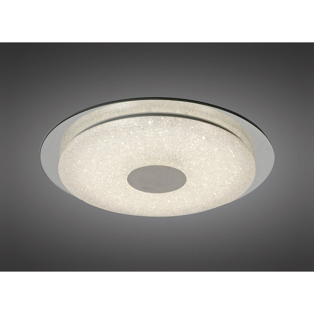 M5929 Virgin Sand Ceiling 45cm Round 18W LED 2700-6500K Tuneable Remote Control White/ Diamond