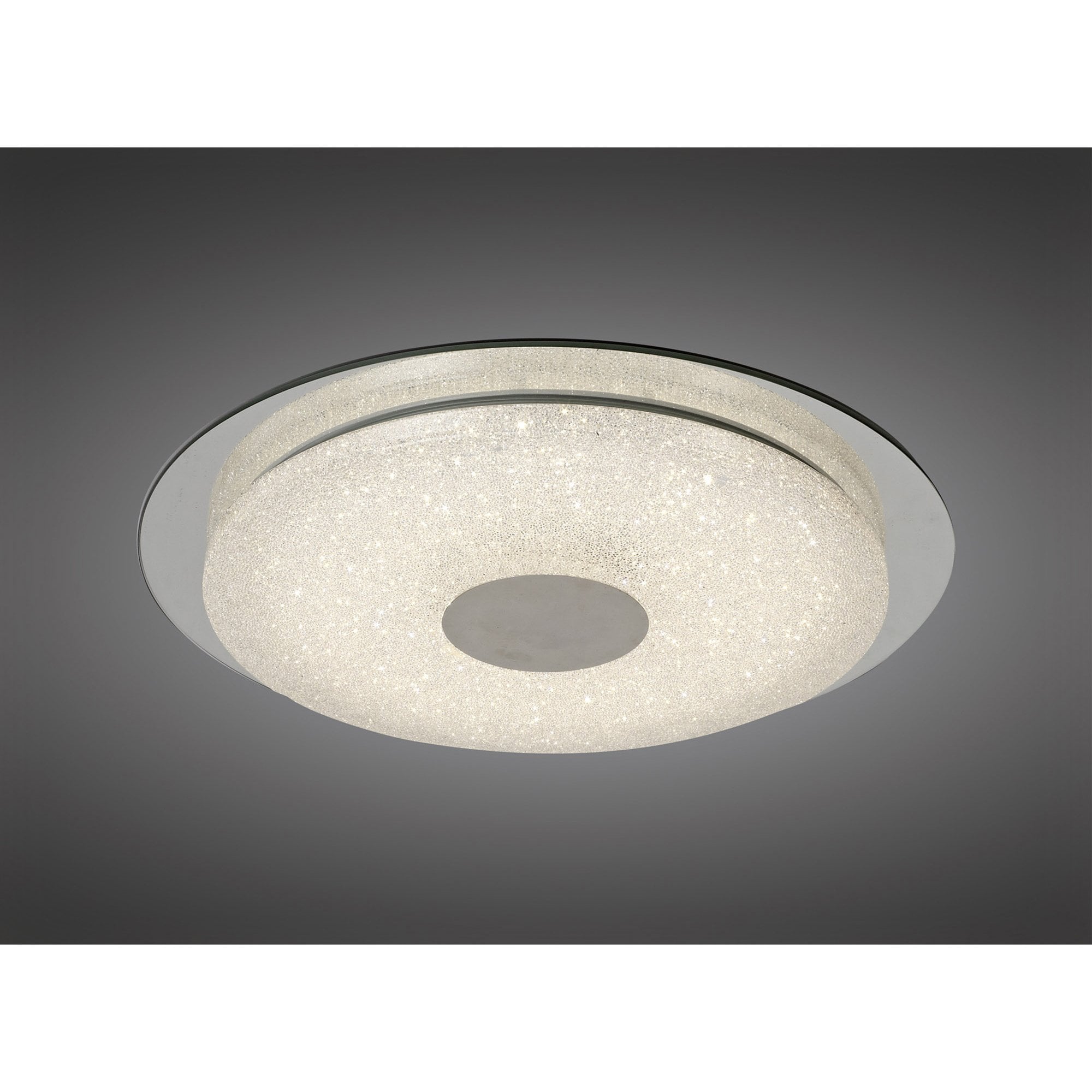 M5929 Virgin Sand Ceiling 45cm Round 18W LED 2700-6500K Tuneable Remote Control White/ Diamond