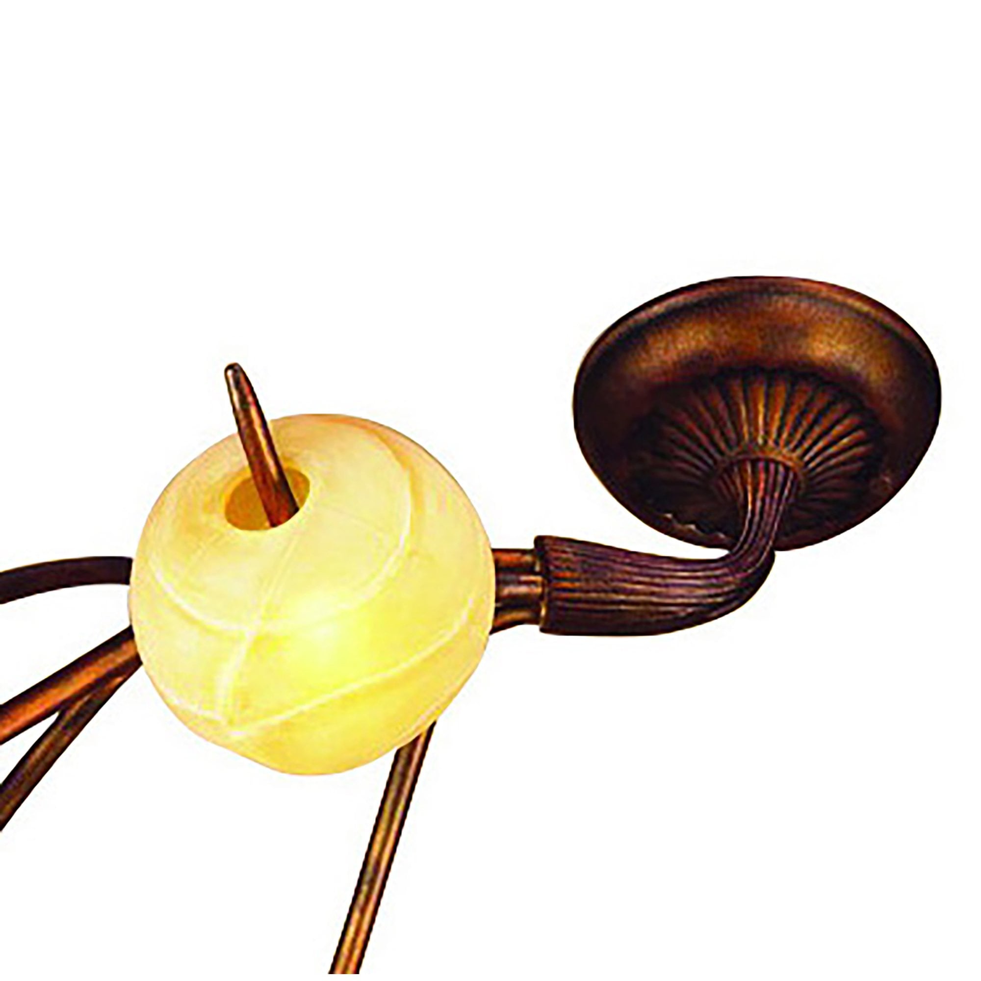 M38003 Wave Ceiling 5 Light G9 Rustic Gold