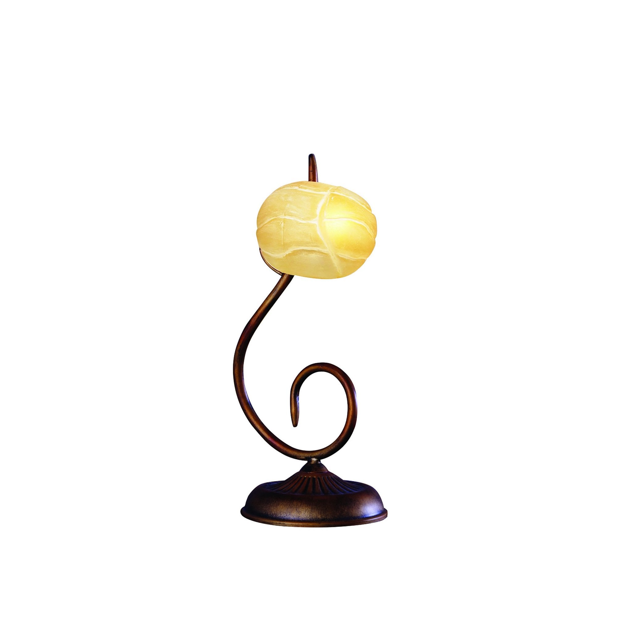 M38007 Wave Table Lamp 1 Light G9 Rustic Gold