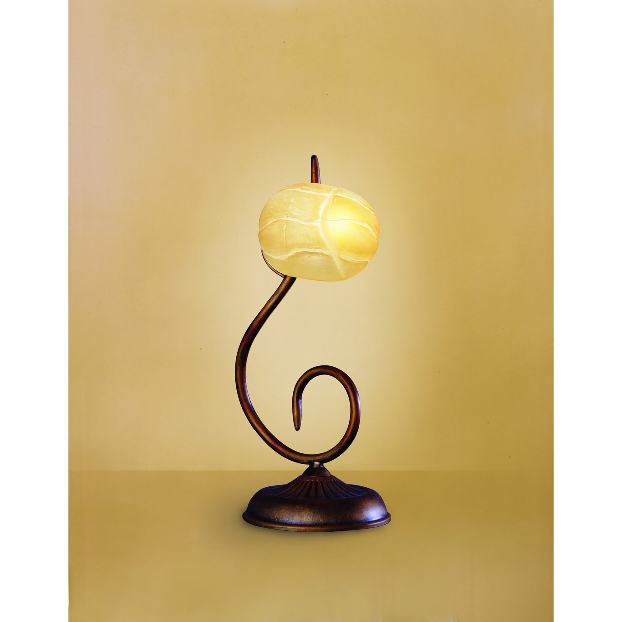 M38007 Wave Table Lamp 1 Light G9 Rustic Gold