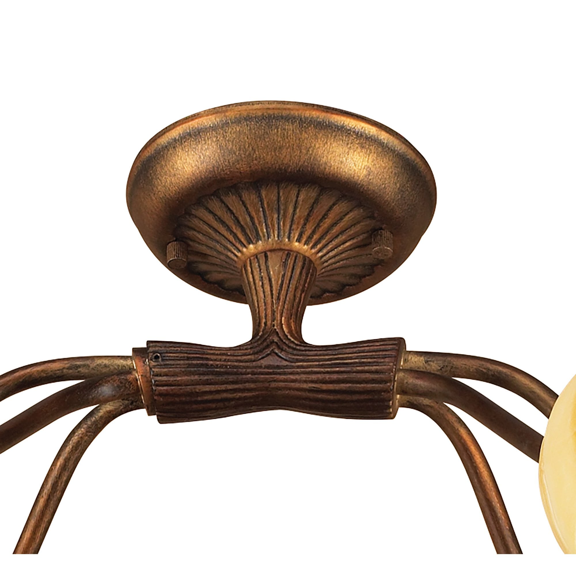 M38002 Wave Ceiling 6 Light G9 Rustic Gold