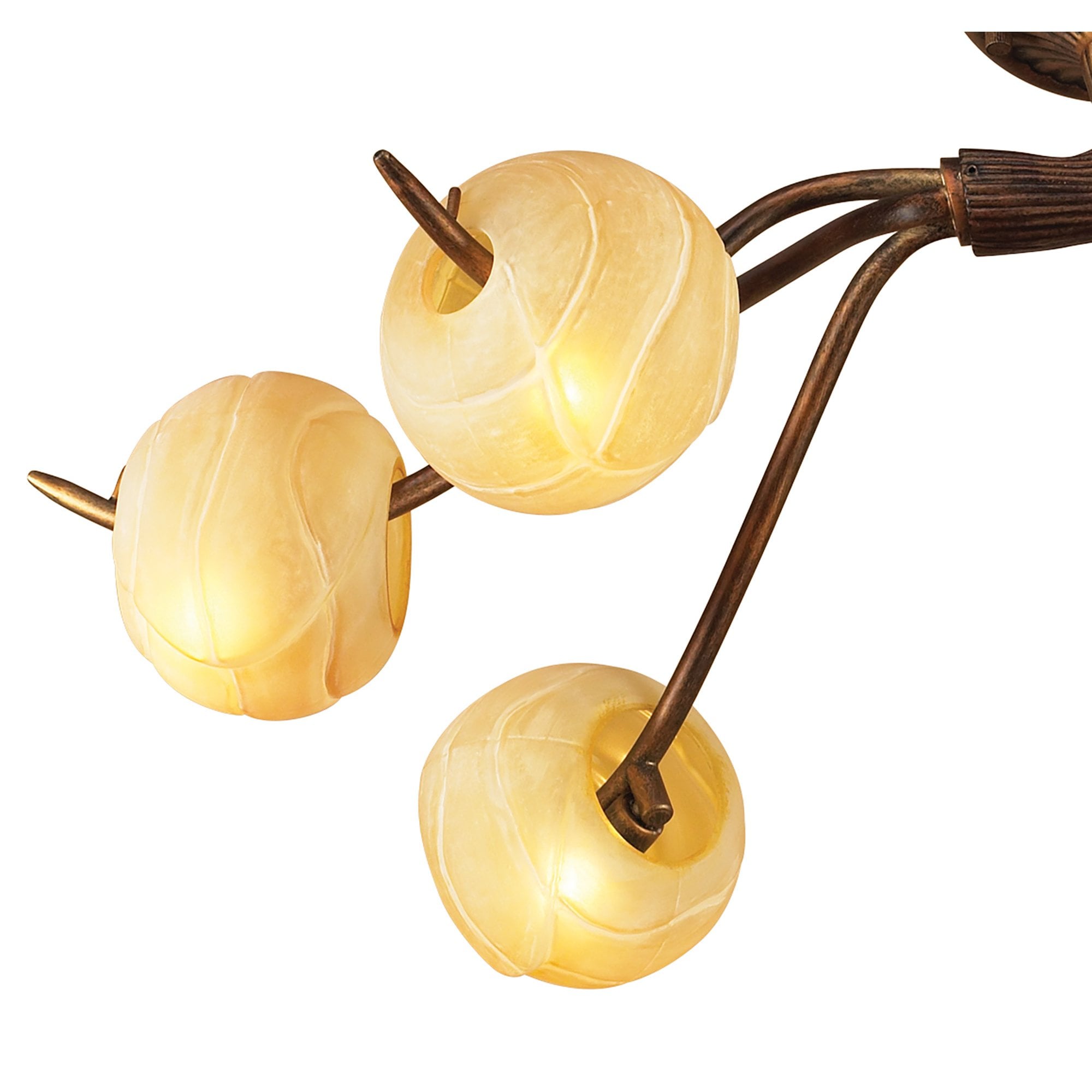 M38002 Wave Ceiling 6 Light G9 Rustic Gold