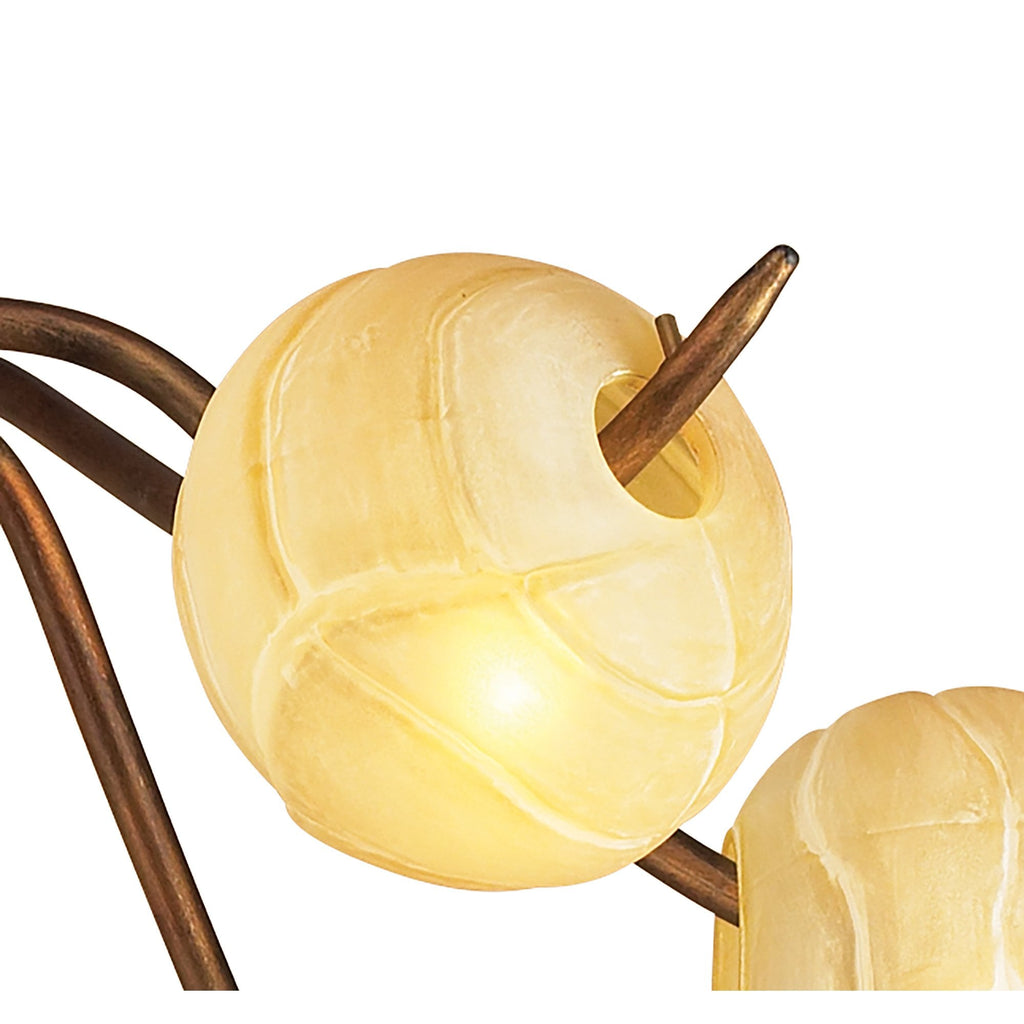 M38002 Wave Ceiling 6 Light G9 Rustic Gold