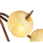 M38002 Wave Ceiling 6 Light G9 Rustic Gold