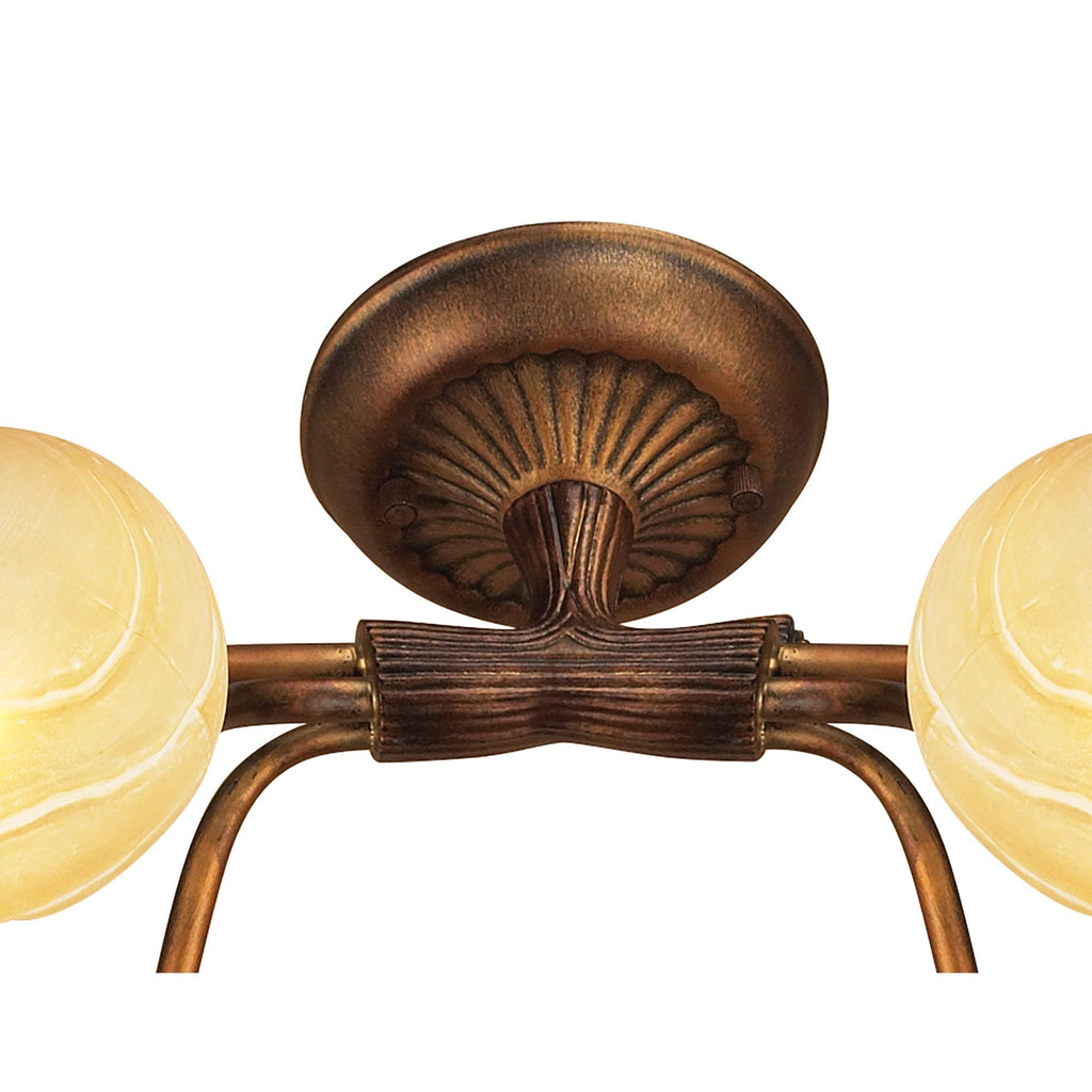 M38001 Wave Ceiling 10 Light G9 Rustic Gold