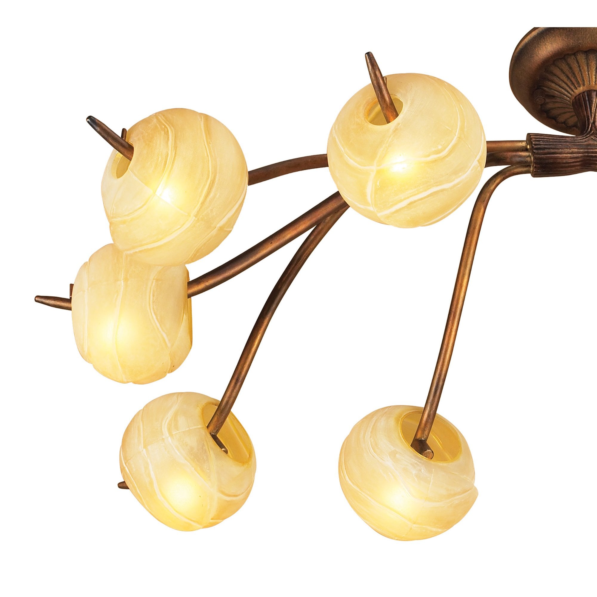 M38001 Wave Ceiling 10 Light G9 Rustic Gold