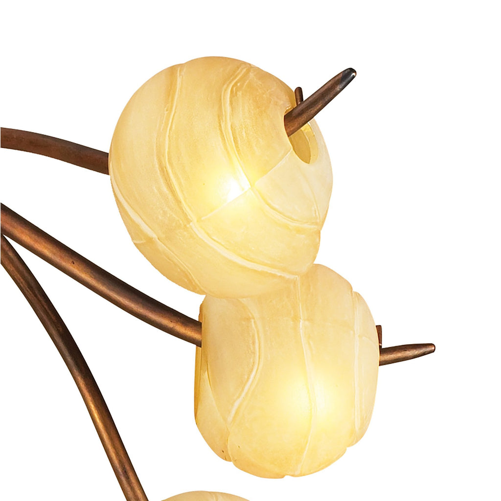 M38001 Wave Ceiling 10 Light G9 Rustic Gold