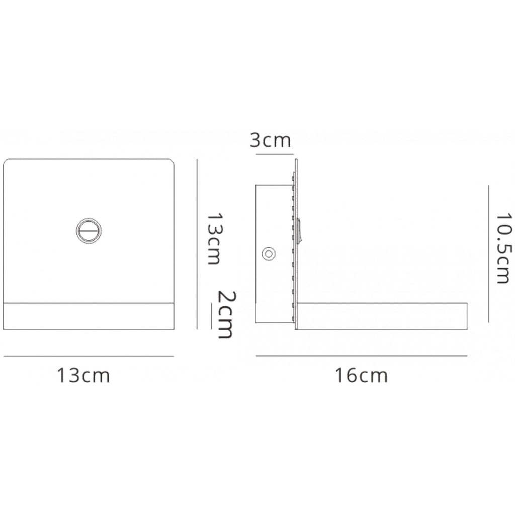 M6755 Zanzibar Backlight Wall Lamp Switched Mobile Phone Induction Charger 3W LED Sand Black