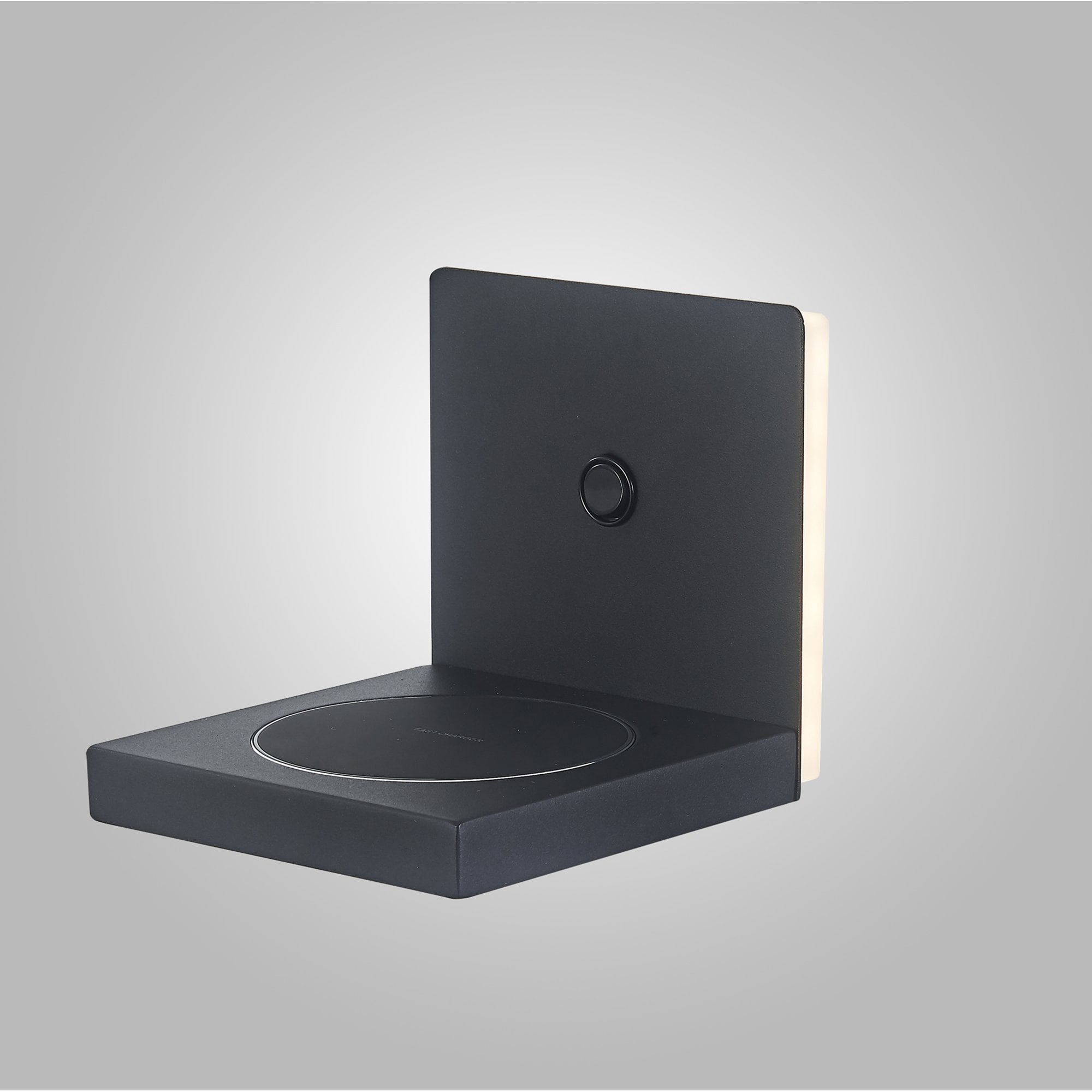 M6755 Zanzibar Backlight Wall Lamp Switched Mobile Phone Induction Charger 3W LED Sand Black