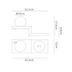 M6751 Zanzibar Wall Lamp Switched Globe Mobile Phone Induction Charger 6W LED Sand White