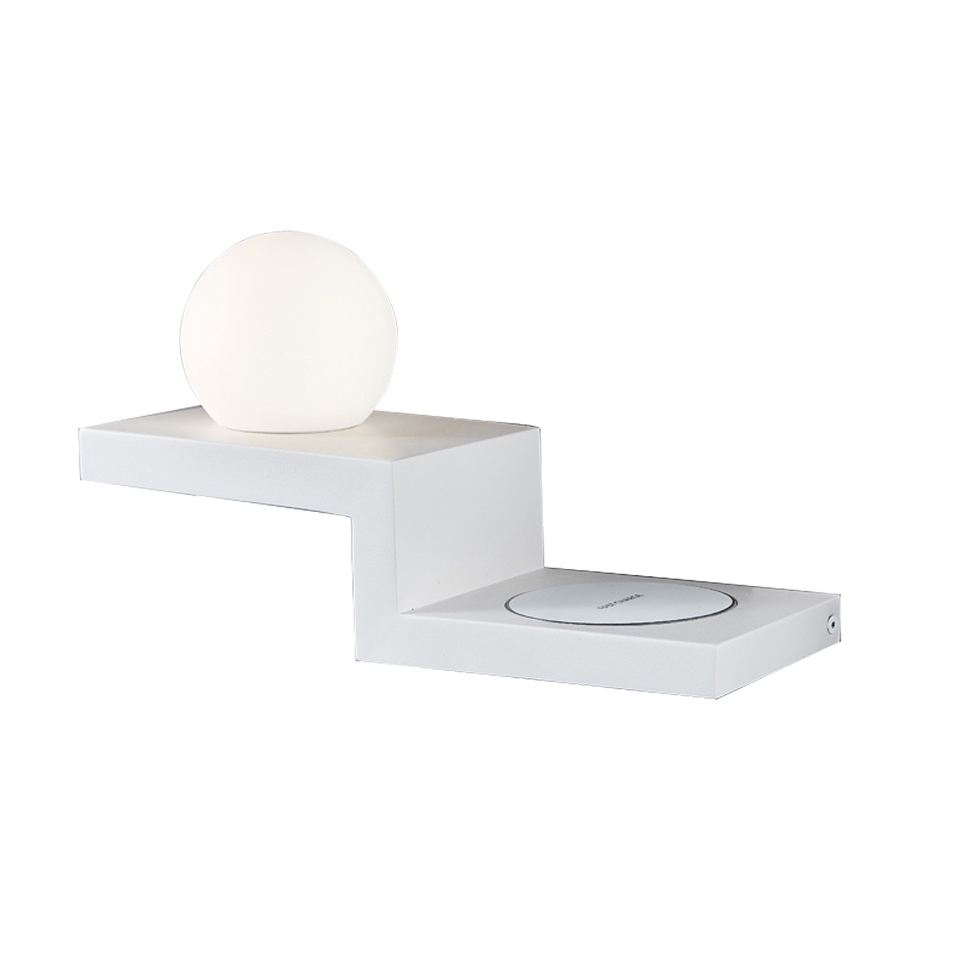 M6751 Zanzibar Wall Lamp Switched Globe Mobile Phone Induction Charger 6W LED Sand White