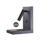 M6752 Zanzibar Reader Wall Lamp Switched Mobile Phone Induction Charger 3W LED Sand Black