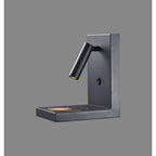 M6752 Zanzibar Reader Wall Lamp Switched Mobile Phone Induction Charger 3W LED Sand Black