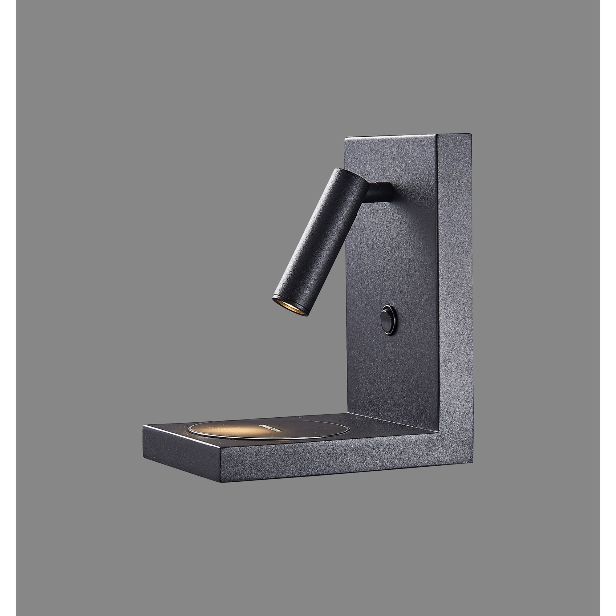M6752 Zanzibar Reader Wall Lamp Switched Mobile Phone Induction Charger 3W LED Sand Black
