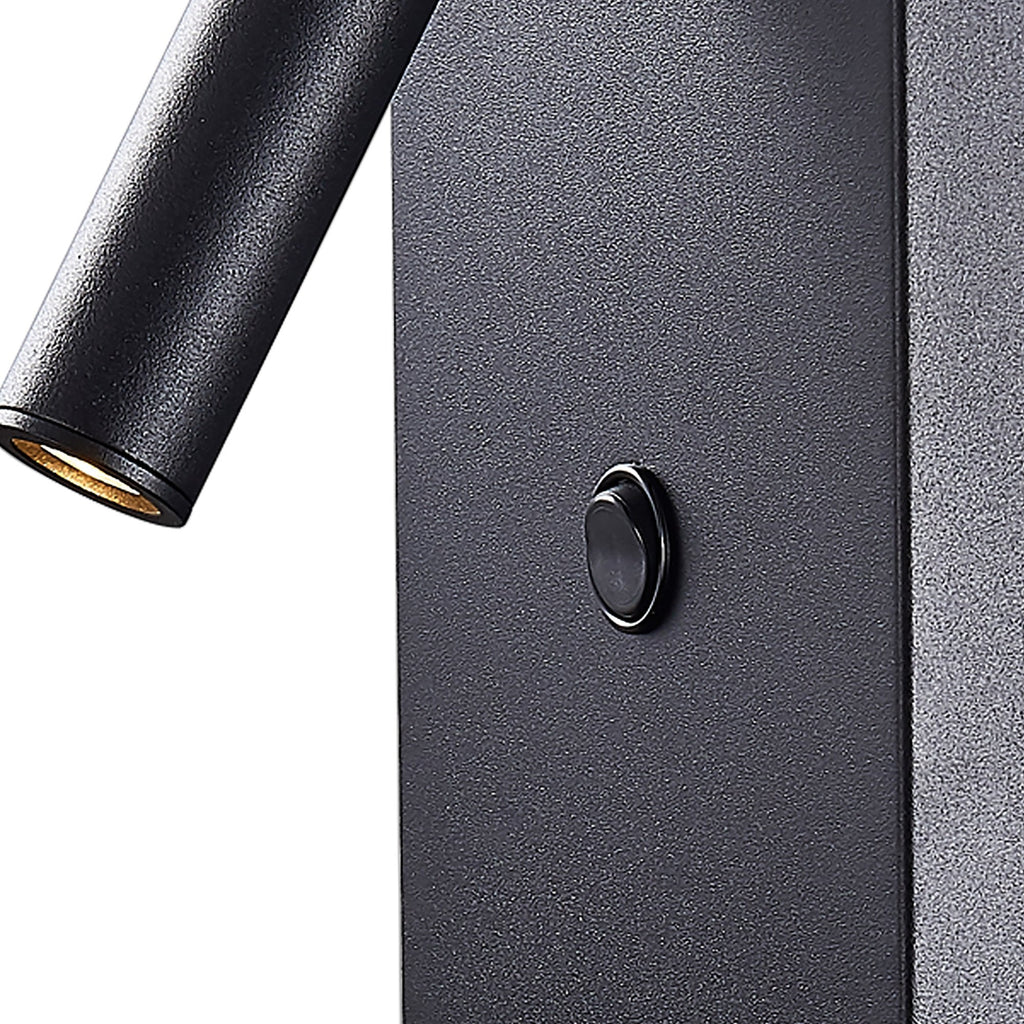 M6752 Zanzibar Reader Wall Lamp Switched Mobile Phone Induction Charger 3W LED Sand Black