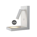 M6750 Zanzibar Reader Wall Lamp Switched Mobile Phone Induction Charger 3W LED Sand White