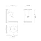 M6750 Zanzibar Reader Wall Lamp Switched Mobile Phone Induction Charger 3W LED Sand White