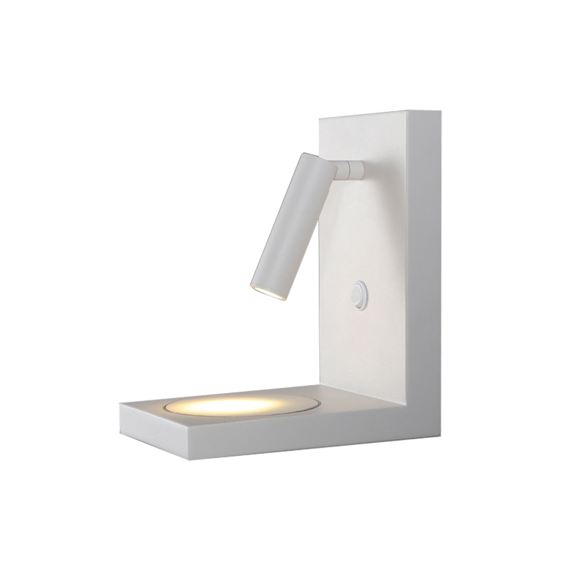 M6750 Zanzibar Reader Wall Lamp Switched Mobile Phone Induction Charger 3W LED Sand White