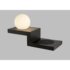 M6753 Zanzibar Wall Lamp Switched Globe Mobile Phone Induction Charger 6W LED Sand Black