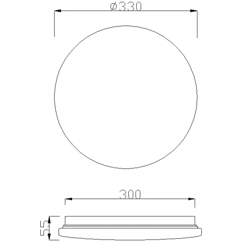 M5945 Zero II Flush 33cm Round 24W LED White