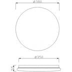 M5943 Zero II Flush 38cm Round 36W LED White