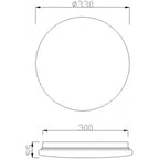 M5944 Zero II Flush 33cm Round 24W LED White